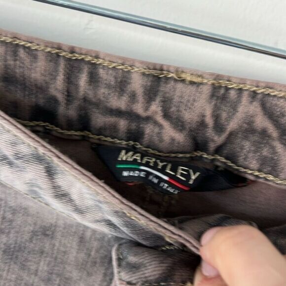 Maryley Patchwork Skinny Jeans Gray Made in Italy Size 27 NWT - Picture 4 of 4